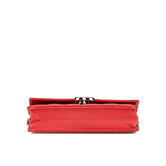 Pre Loved Chanel Wallet on Chain Red Caviar Leather Women Crossbody Bags - Picture 3 of 8